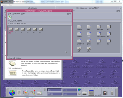 Solaris desktop in QEMU